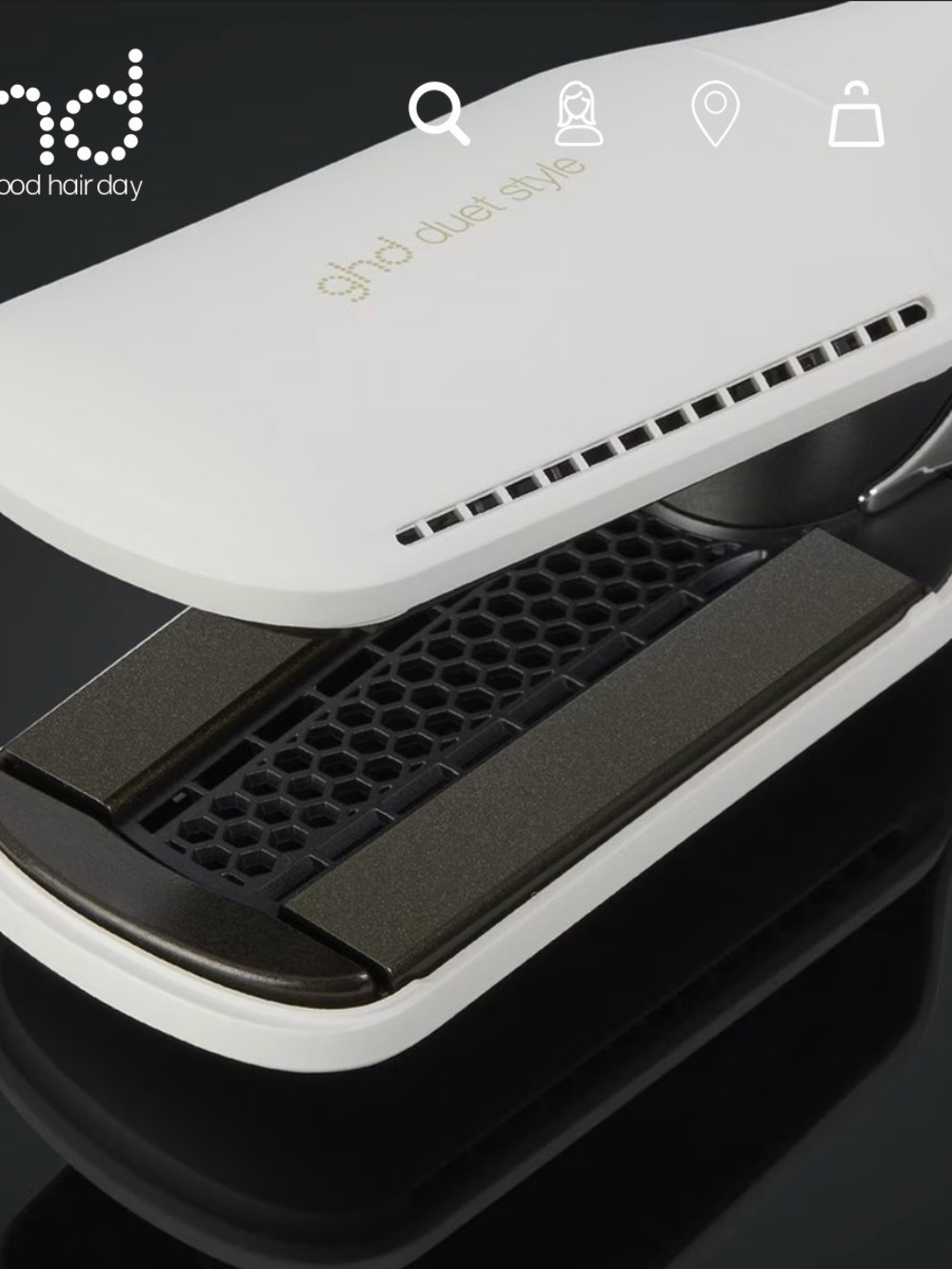 ghd white and black Air-Fusion Styling Tool